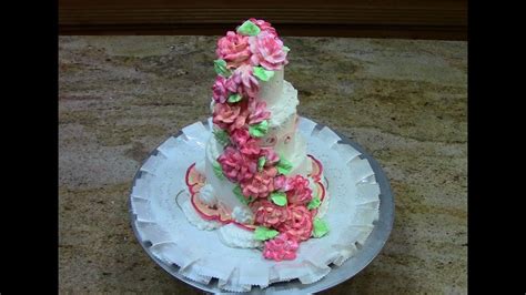 Mini Wedding Cake With Mums How To Cake Decorating Youtube