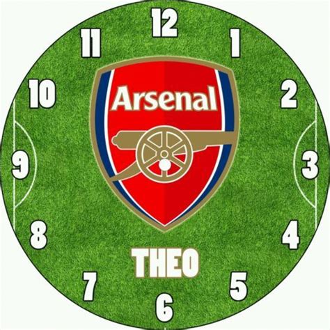 Personalised Custom Arsenal Football Soccer Team Club Badge Wall Clock
