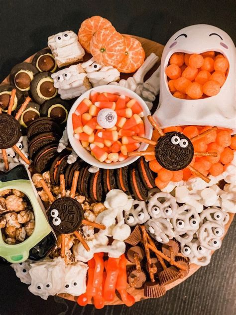 A Festive Af Halloween Themed Snack Board Halloween Themed Snacks