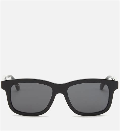 Gucci Men S Acetate Frame Sunglasses Solid Black Coggles