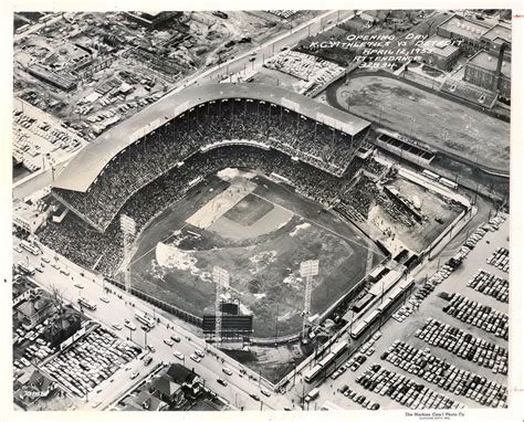 Aerial Of Municipal Stadium Kansas City First Game 1955 Kansas City