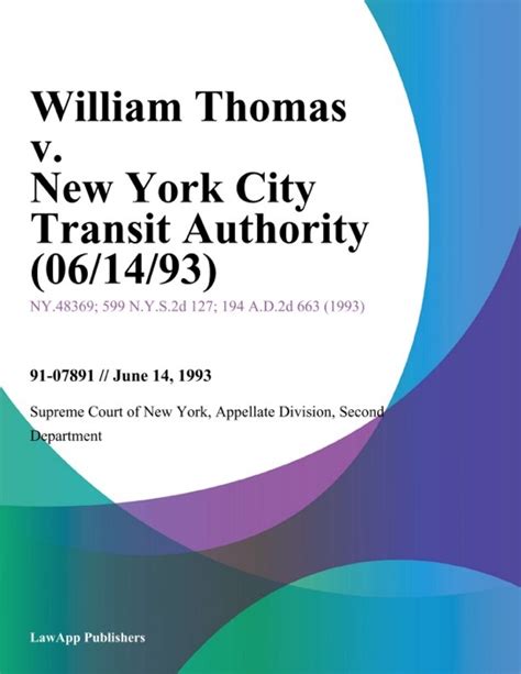Download William Thomas V New York City Transit Authority By