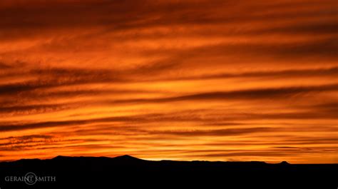 Jemez Mountains And Cerro Pedernal Sunset From Taos New Mexico