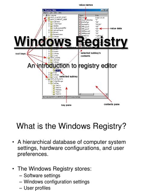 Windows Registry Windows Registry Computing Platforms