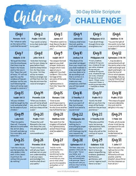 30 Bible Scriptures To Pray Over Your Children Free 30 Day Challenge