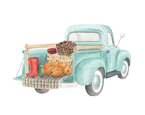 Vintage Ford Truck With Autumn Pumpkins Blanket And Rubber Boots Fine