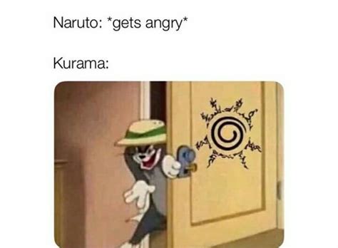Kurama Always On The Watch Funny Naruto Memes Naruto Funny Naruto Cute