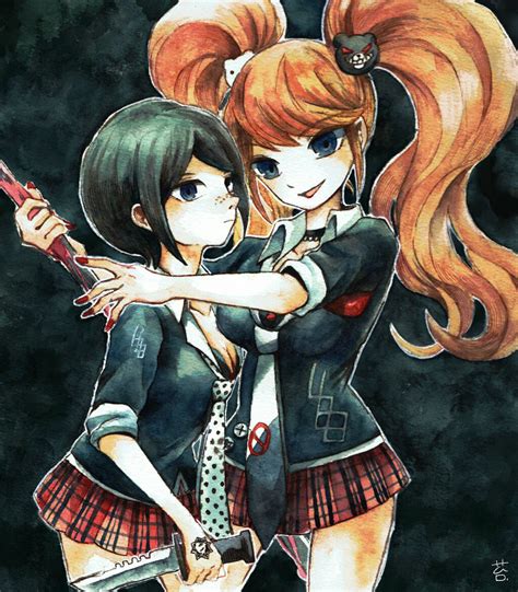 Enoshima Junko And Ikusaba Mukuro Danganronpa And More Drawn By A