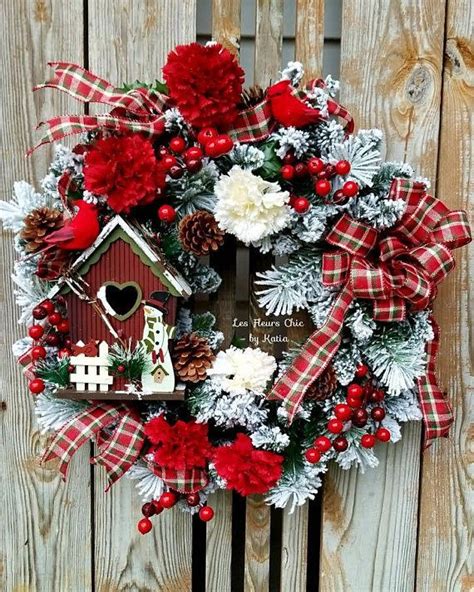 Christmas Wreath For Front Door Red Cardinal Wreath Christmas