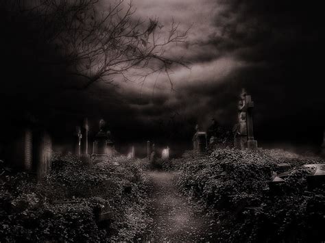 Hd Wallpaper Dark Cemetery Creepy Gothic Graveyard Wallpaper Flare