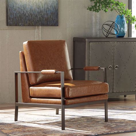 See more ideas about leather accent chair, accent chairs, chair. Brown Faux Leather Accent Chair | A3000029 | Lifestyle ...