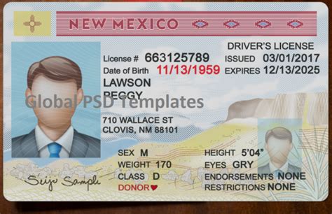 New Mexico Drivers License Template Front And Back Update Global