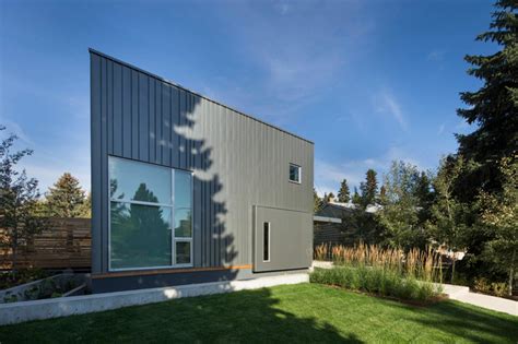 Trapezoid House Contemporary Exterior Edmonton By