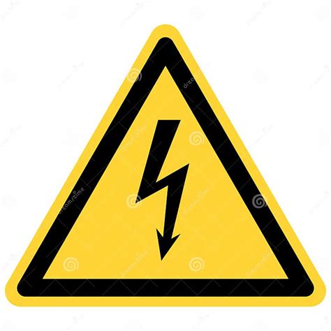 Lightning And Danger Sign Stock Vector Illustration Of Voltage 162386752