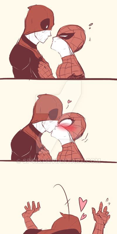 Kiss By Sp415 On Deviantart Deadpool Y Spiderman Deadpool X