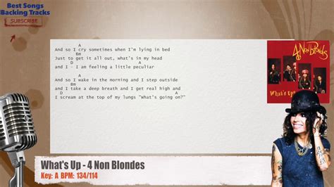 What S Up 4 Non Blondes Vocal Backing Track With Chords And Lyrics
