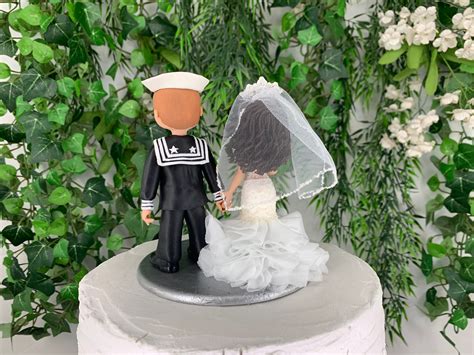 Us Navy Wedding Cake Topper Figurine Etsy