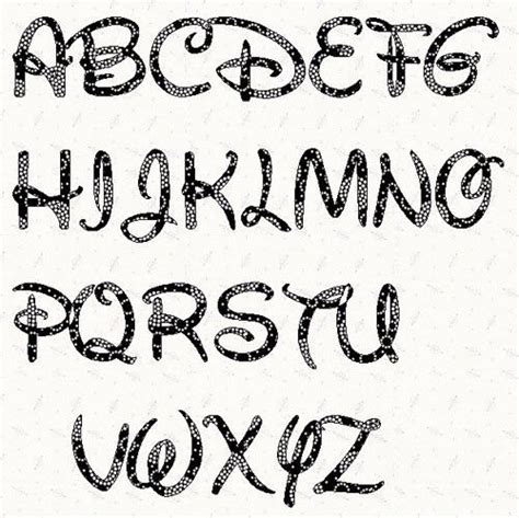 Printable Alphabet Letter Stencil Walt Disney Alphabet Template In Pdf