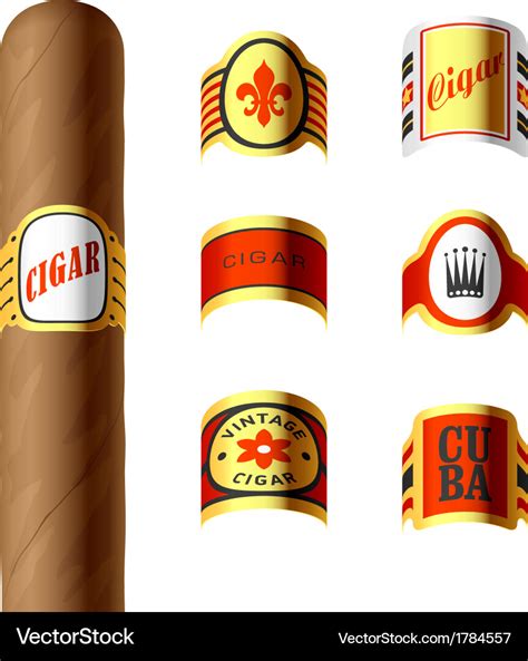 Cigar Labels Royalty Free Vector Image Vectorstock