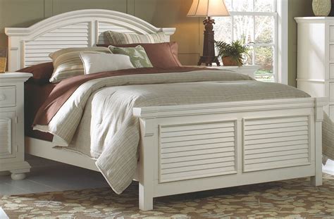 American Woodcrafters Cottage Traditions King Panel Bed In Eggshell
