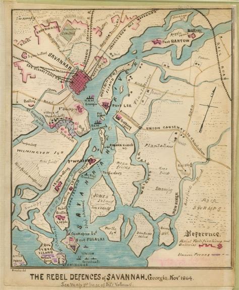 Savannah River Map 1864