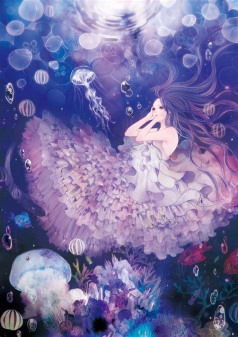 Jellyfish Girl Dreamy Art Pinterest