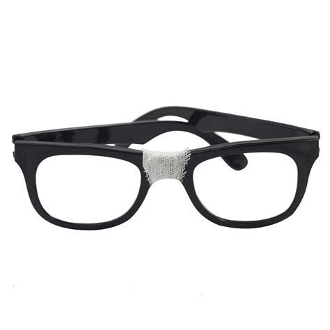 Black Frame No Lenses Classic Taped Nerd Glasses Costume Accessory Eyewear Stage Prop