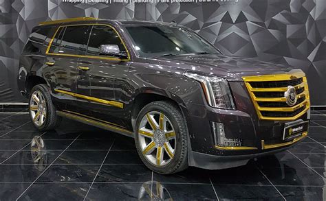 Cadillac Escalade Gold Detailing Wrap Wrapstyle