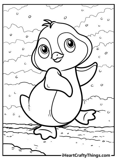 Coloring Pages Of Cute Baby Penguins