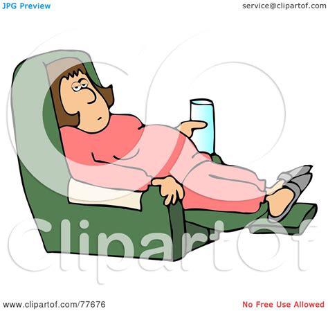 Royalty Free Rf Clipart Illustration Of A Sick Or Lazy
