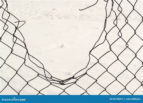 Broken Chain Link Fencing Stock Image Image Of Background 64748057