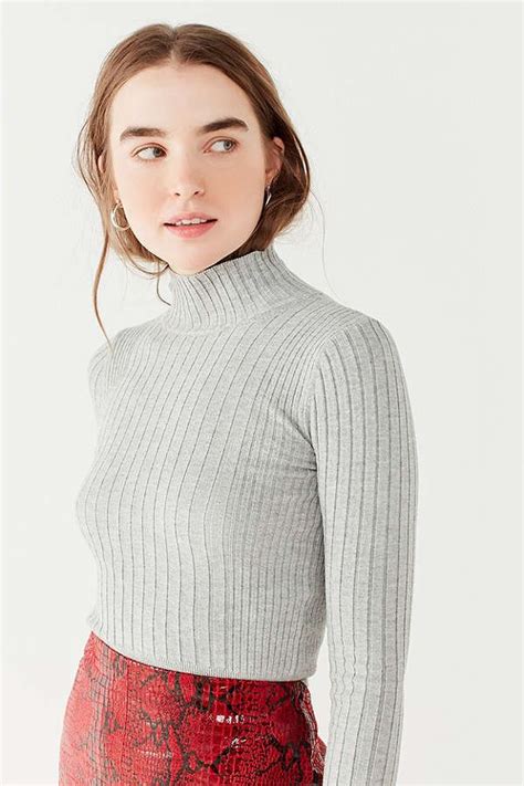 Cooperative Cindy Ribbed Mock Neck Sweater Mock Neck Sweater