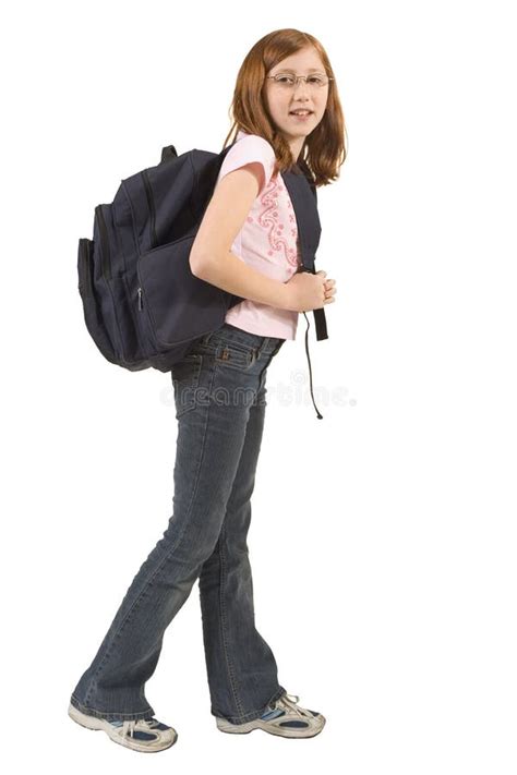 Girl With Backpack Stock Image Image Of Looking Females 1915037
