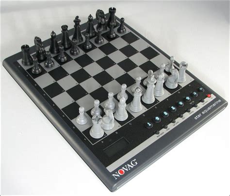 Novag Star Aquamarine Desktop Chess Computer Chessbaron Chess Sets