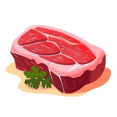 Filete De Carne Cruda Rebanada De Carne Fresca Aislada Sobre Fondo