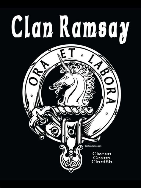 Clan Ramsay Clansmans Crest Badge T Shirt ⋆ Celtic Jackalope
