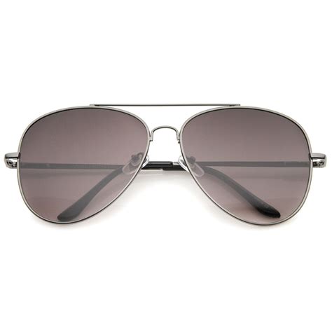 Large Classic Full Metal Teardrop Flat Lens Aviator Sunglasses 60mm Aviator Sunglasses