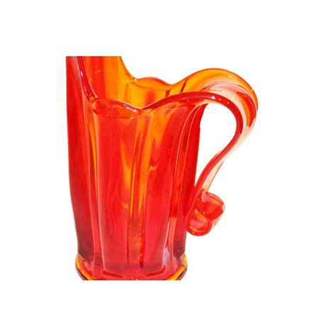 Mid Century Amberina Art Glass Vase Chairish