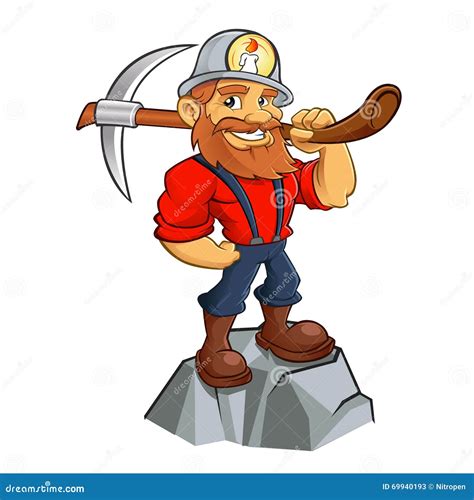 Gold Miner Cartoon Stock Vector Image 69940193