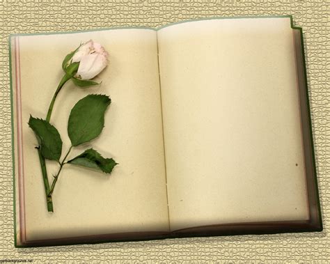 Flowers And Vintage Blank Books Download Powerpoint Backgrounds Ppt