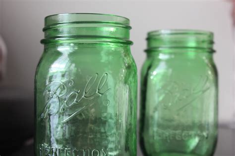 Set Of 12 Twelve Green Mason Jars 32 Oz Jar Canning Jars
