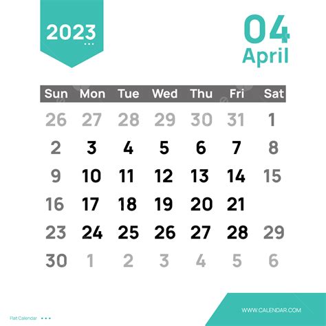 2023 April Calendar Images Hd Calendar 2023 Month Png And Vector