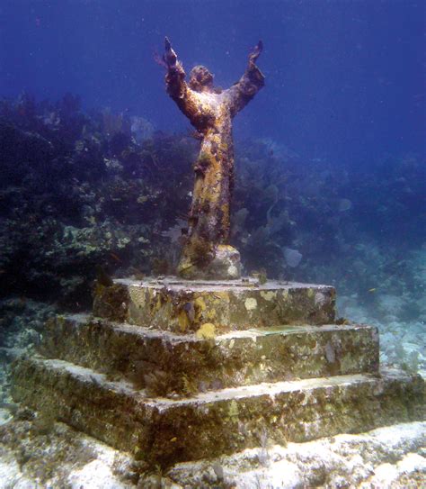 Underwater Statue Of Jesus