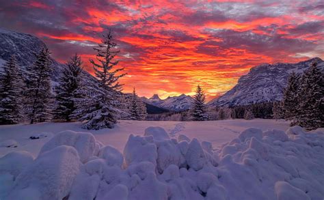 2k Free Download Earth Sunset Alberta Canada Canadian Rockies