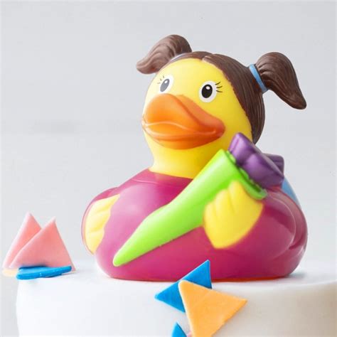 School Girl Duck Duck Love Story Rubber Ducks Lilalu
