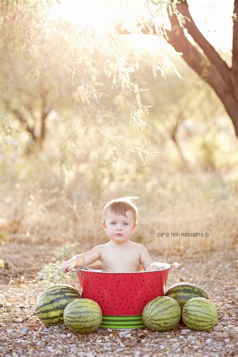 Watermelon Baby Bath After Smash Session Absolutely Adorable
