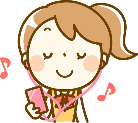 Clipart Woman Listening To Music 1