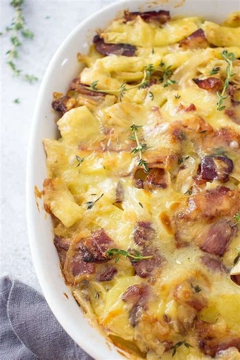 My 2.5 yr old, g, refuses to eat chicken of any type (no chicken nuggets even!) and he ate this… Chicken Tartiflette | Yummy chicken recipes, Food and ...