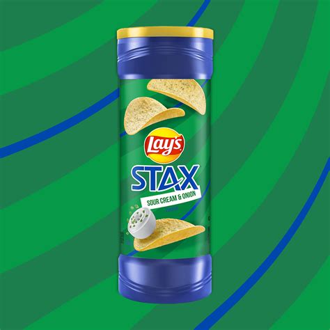 Lays Stax Sour Cream And Onion Flavored Potato Crisps Lays