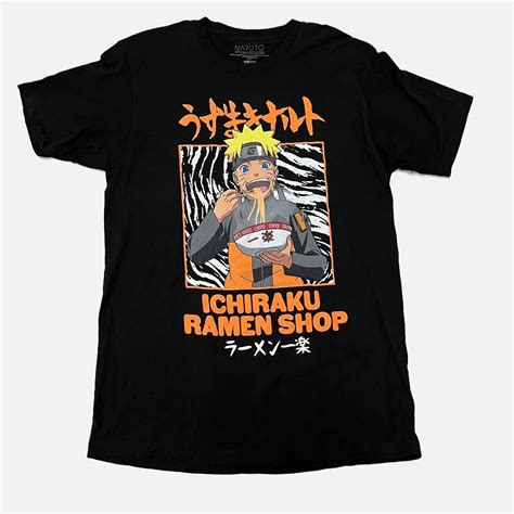 Naruto Shippuden Ichiraku Ramen Shop Black T Shirt Si Gem
